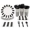 144Pc Striped Black and White Party Supplies